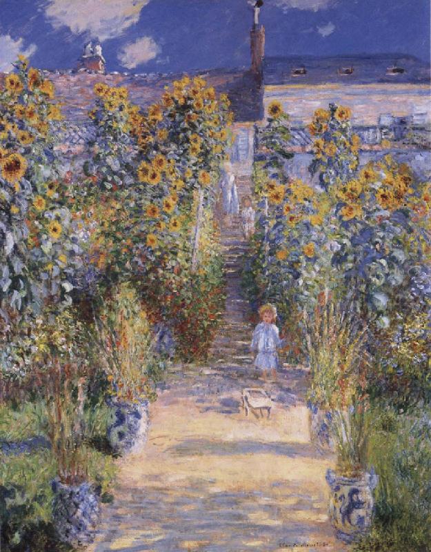 Claude Monet Monet-s Garden at Vetheuil China oil painting art